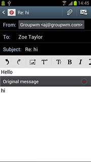 Press the send icon.