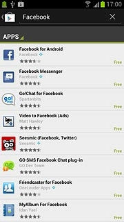 Press Facebook for Android.