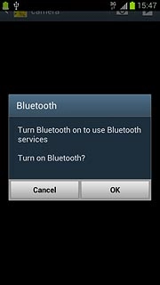 If required, press OK to turn on Bluetooth.Your phone now searches for devices and after a moment, a list of Bluetooth devices within range is displayed.