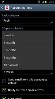 Press the required setting.