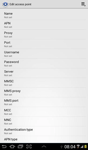Press MMS proxy.