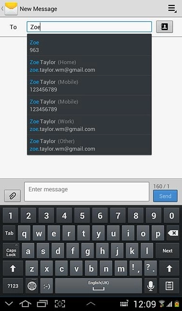 Key in the first letters of the required contact.Matching contacts are displayed.Press the required contact.
