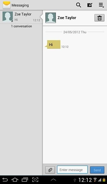 Press Enter message.Write the required text.