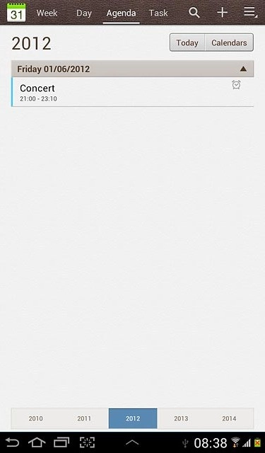 Press the required appointment to view the appointment details.
