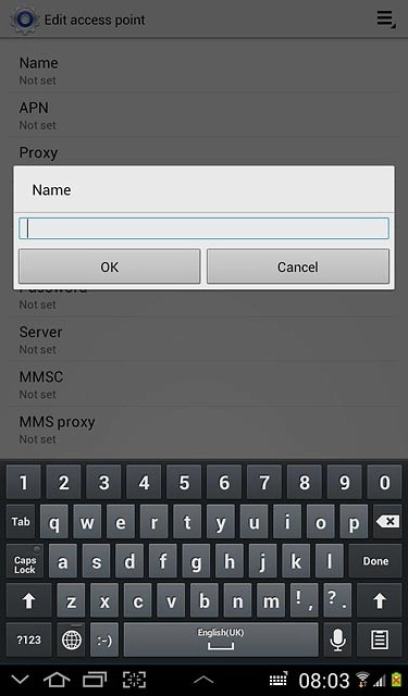 Key in Vodafone Mail and press OK.