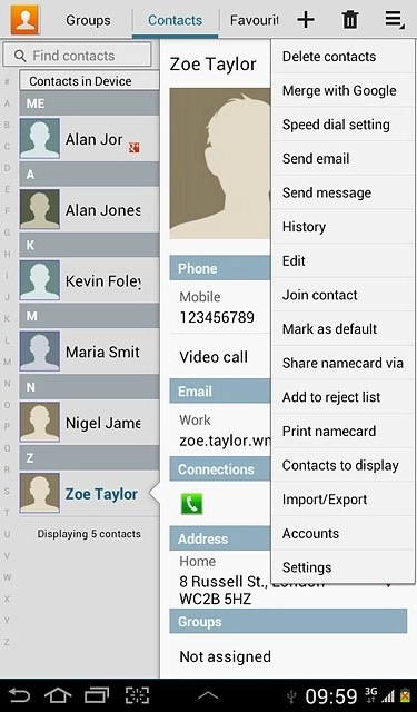 Press Import/Export.