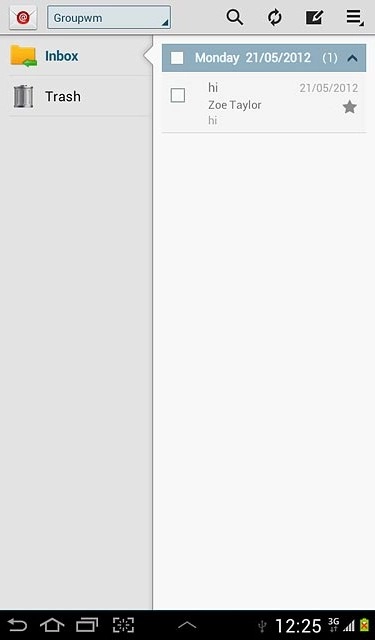 Press the new email message icon.
