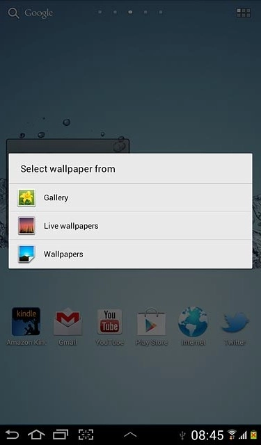 If you select Live wallpapers: