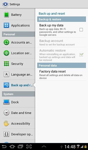 Press Back up and r....