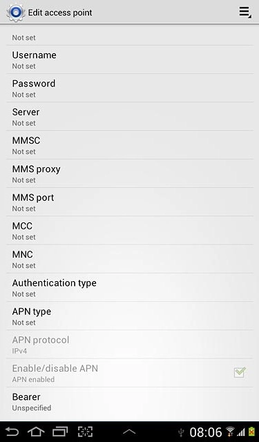 Press the settings icon.