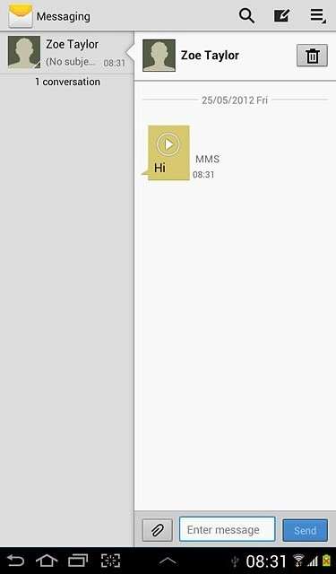 Press Enter message.Write the picture message.