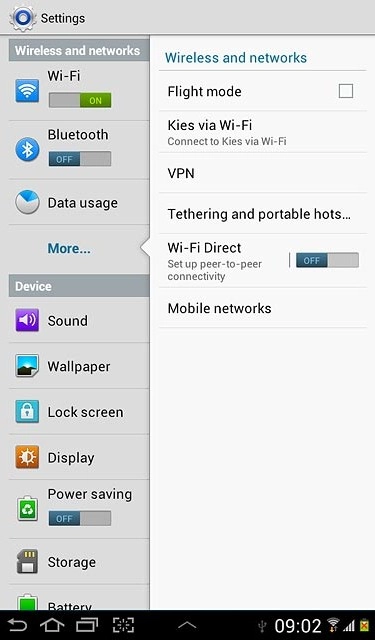 Press Mobile networks.