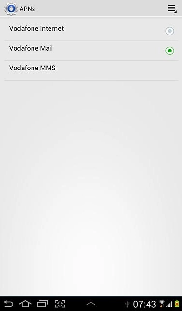 Press the settings icon.