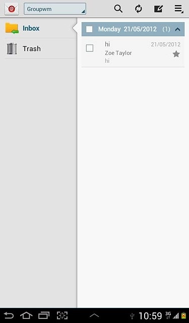 Press the settings icon.