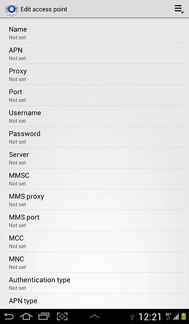 Press the settings icon.