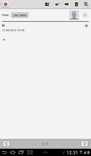 Press the reply icon.