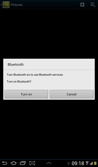 If required, press Turn on to turn on Bluetooth.Your device now searches for devices and a list of Bluetooth devices within range is displayed.