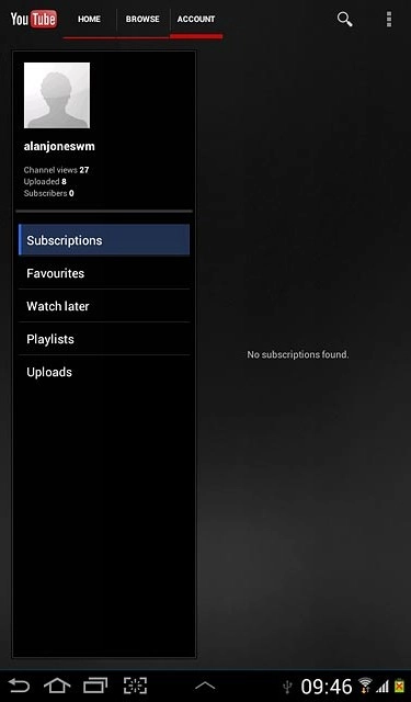 Press the settings icon.