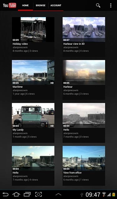 Press the home icon to return to standby mode.