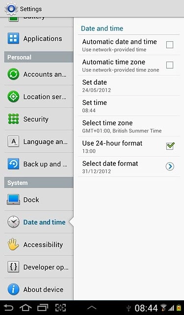Press the home icon to return to standby mode.