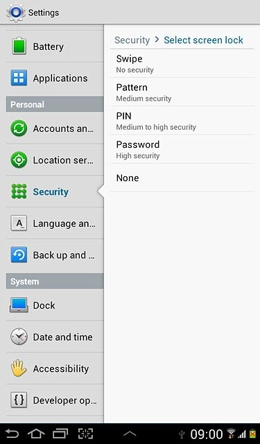 Press the home icon to return to standby mode.