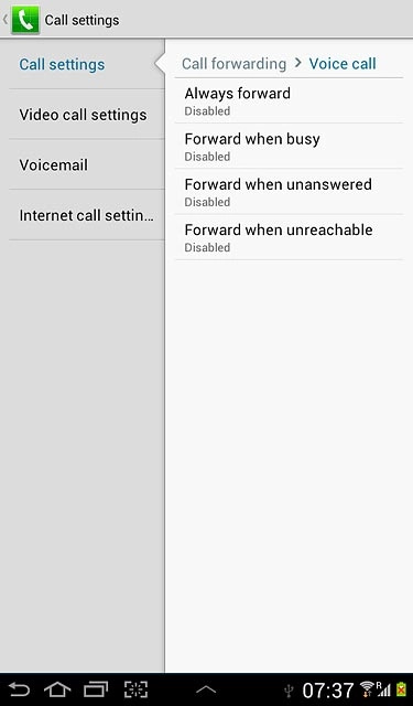 Press the home icon to return to standby mode.