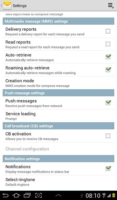 Press the home icon to return to standby mode.