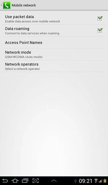 Press the home icon to return to standby mode.