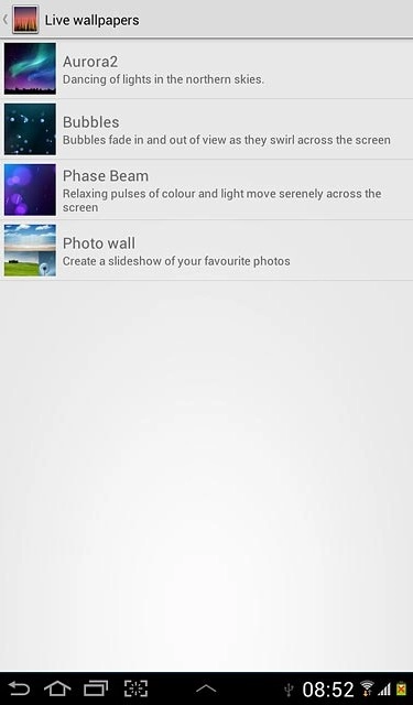 Press the required background image.