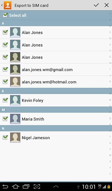 Press the done icon.
