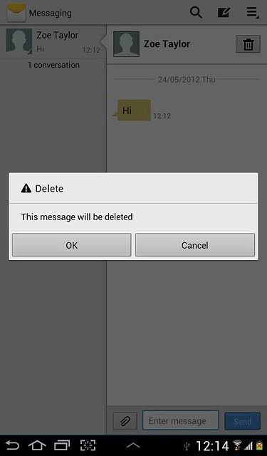 Press OK to confirm.
