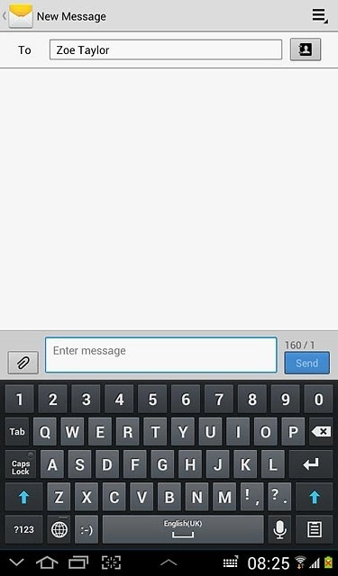 Press Enter message.Write the text for your picture message.