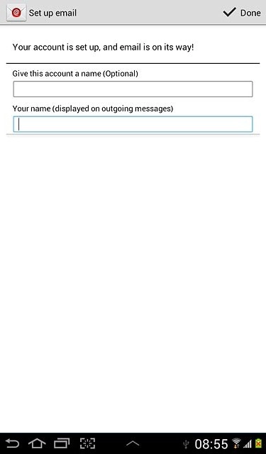 Press Done.Wait while your device retrieves new email messages.