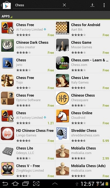 Press the required app.