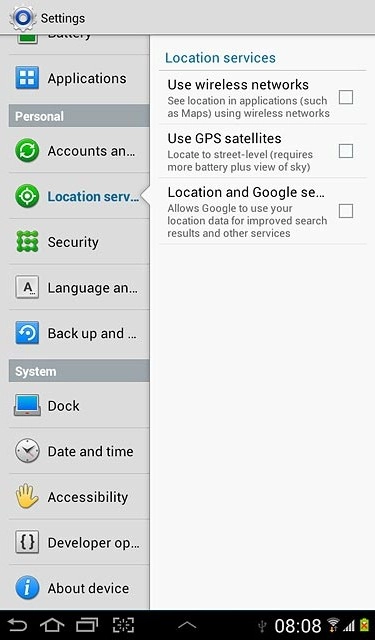 Press Use wireless networks to turn wireless networks on or off.