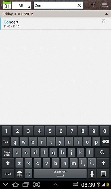 Press the required appointment to view the appointment details.