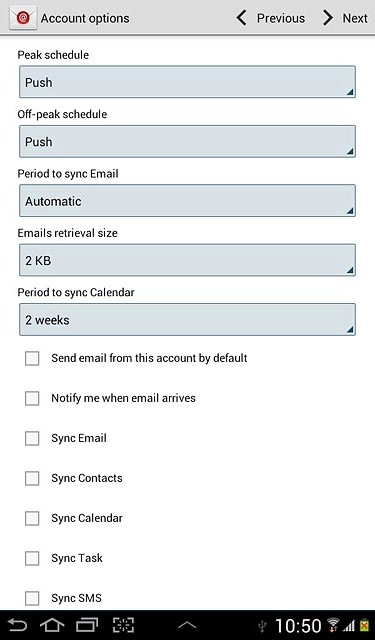 Press the drop down list below Peak schedule.