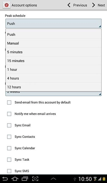 Press Push, Manual or the required frequency.