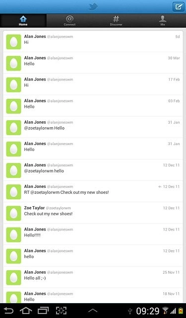 Press the home icon to return to standby mode.