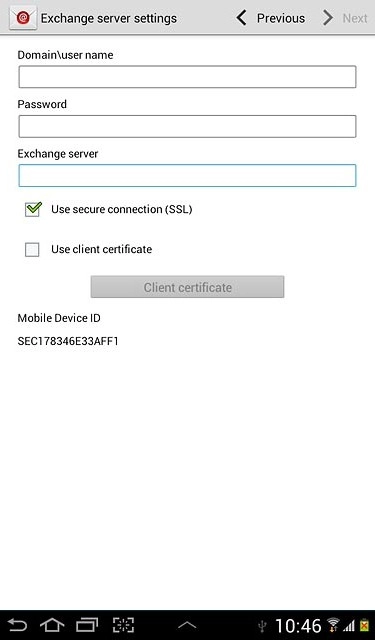 Press Use client certificate to turn the function on or off.