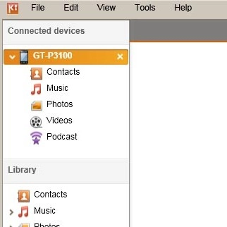 Click your device on the list of connected devices.