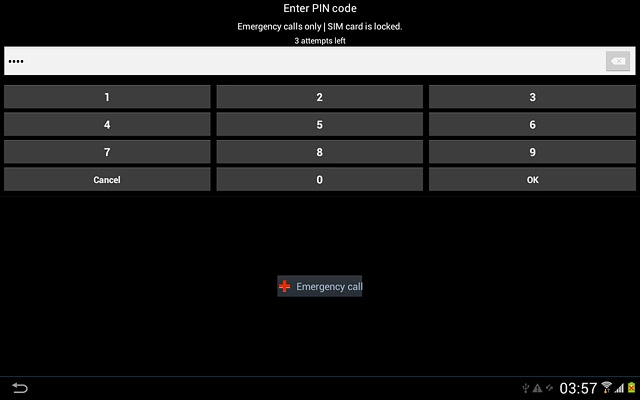 Key in your PIN and press OK.If your device rejects the SIM:Contact your distributor or service provider where you bought your device.