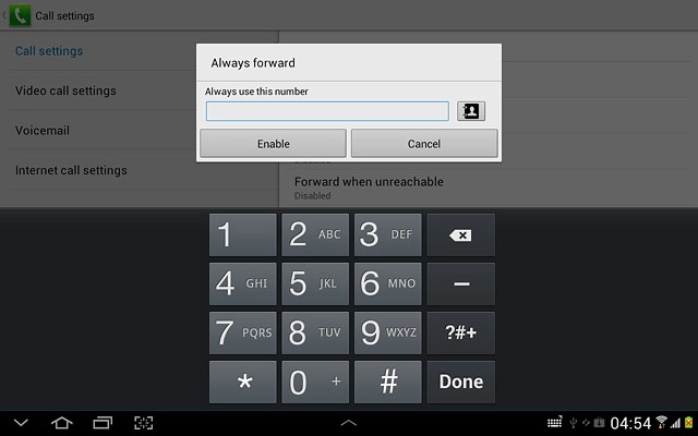 Key in +61414121121 and press Enable.