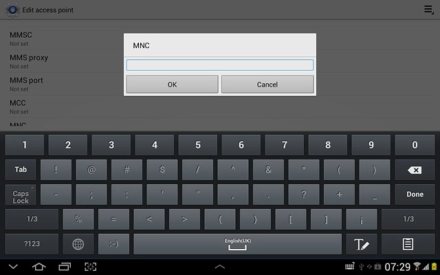 Key in 03 and press OK.