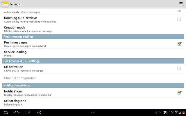 When the box next to the menu item is ticked (V), the function is turned on.