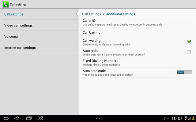 When the box next to the menu item is ticked (V), the function is turned on.