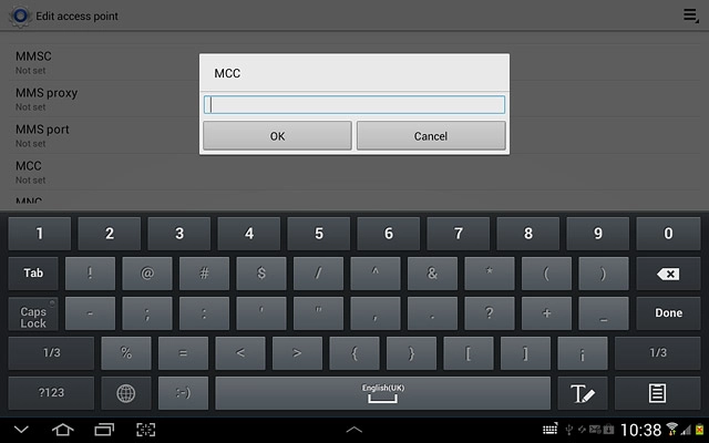 Key in 505 and press OK.