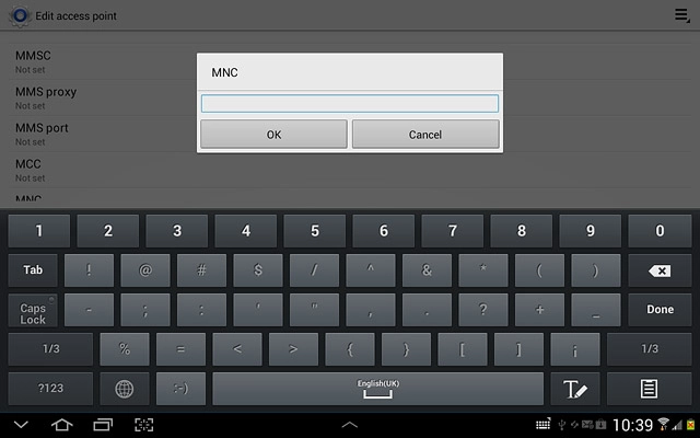 Key in 03 and press OK.