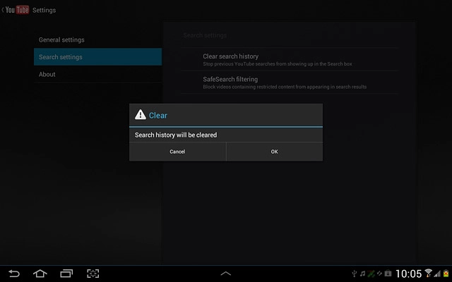 Press OK to confirm.