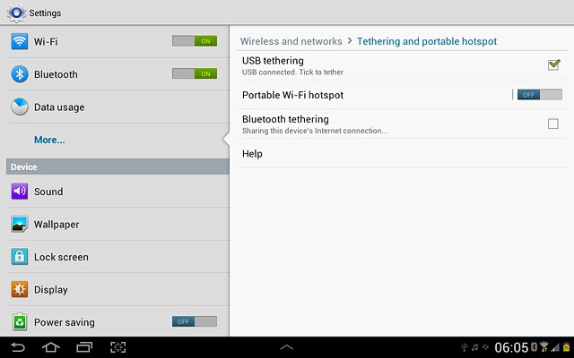 When the box next to the menu item is ticked (V), the function is turned on.